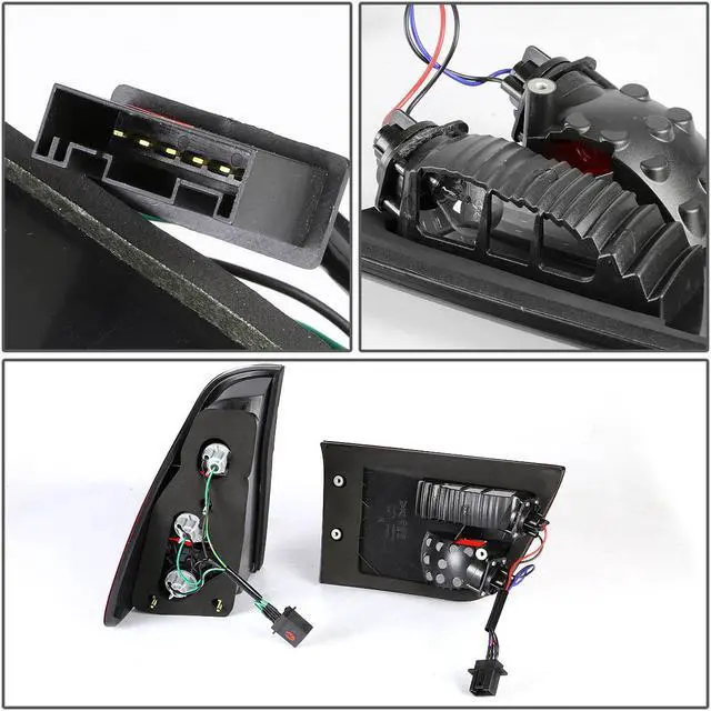 Alt view image 4 of 5 - DNA Motoring TL-E53X500-CL-RD For 2000 to 2006 BMW E53 X5 Pair of Chrome Housing Red Rear Tail Brake+Corner Signal Light 01 02 03 04 05