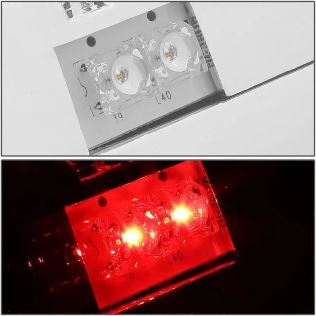 Alt view image 5 of 7 - DNA Motoring TL-CSIL03-LED-3D-CH-CL For 2003 to 2007 Silverado / Sierra Fleetside Pair of 3D LED Bar Tail Brake Lights (Chrome Housing Clear Lens) 04 05 06