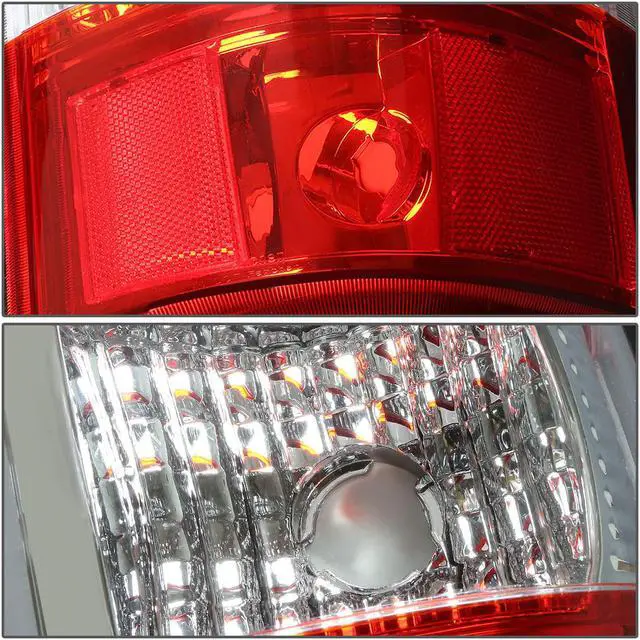 Alt view image 4 of 7 - DNA Motoring TL-CSIL03-LED-CH-RD For 2003 to 2007 Chevy Silverado / GMC Sierra Fleetside Pair of LED Tail Brake Lights Chrome Housing Red Lens) 04 05 06
