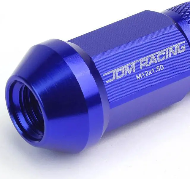 Alt view image 2 of 5 - DNA Motoring LN-ZTL-9026-15-BL 20-Piece M12 x 1.5 Aluminum Alloy Wheel Lug Nuts +1 X Deep Drive Extension (Blue)