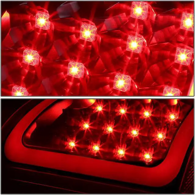 Alt view image 3 of 7 - DNA Motoring TL-DRAM05-LED-RD3D-BK-SM For 2002 to 2006 Dodge Ram 3rd Gen Pair of Red 3D LED Bar Black Housing Smoked Lens Brake Tail Lights 03 04 05