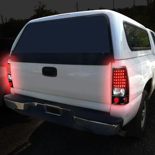 Alt view image 7 of 7 - DNA Motoring TL-CSIL99-LED-BK-CL For 1999 to 2003 Chevy Silverado / GMC Sierra Pair of Black Housing Clear Lens LED Brake Tail Lights 00 01 02