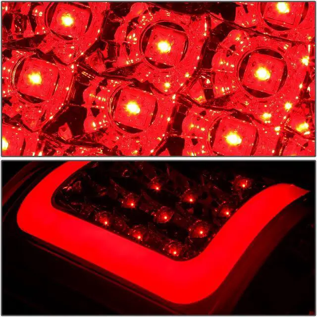 Alt view image 3 of 7 - DNA Motoring TL-CSIL99-LED-3D-CH-SM For 1999 to 2003 Chevy Silverado / GMC Sierra Pair of Chrome Housing Smoked Lens 3D LED Brake Tail Lights 00 01 02