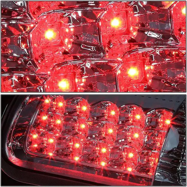 Alt view image 3 of 7 - For 1994 to 2002 Dodge Ram 1500 / 2500 / 3500 Pair of Chrome Housing Clear Lens LED Tail Brake Lights 95 96 97 98 99 00 01