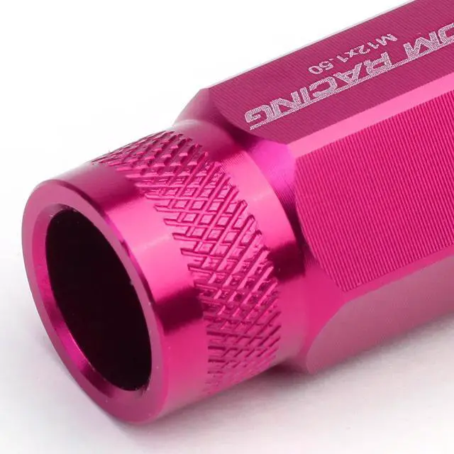 Alt view image 3 of 5 - DNA Motoring LN-ZTL-9026-15-PK 20-Piece M12 x 1.5 Aluminum Alloy Wheel Lug Nuts +1 X Deep Drive Extension (Pink)