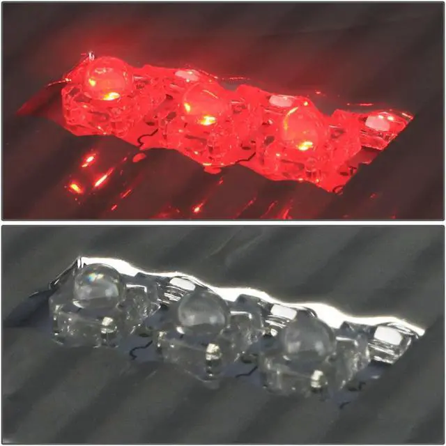Alt view image 6 of 7 - DNA Motoring TL-DRAM07-LED-RD3D-CH-SM For 2007 to 2009 Dodge Ram Pickup 3rd Gen Pair of 3D Red LED Bar Chrome Housing Smoked Lens Brake Tail Lights 08