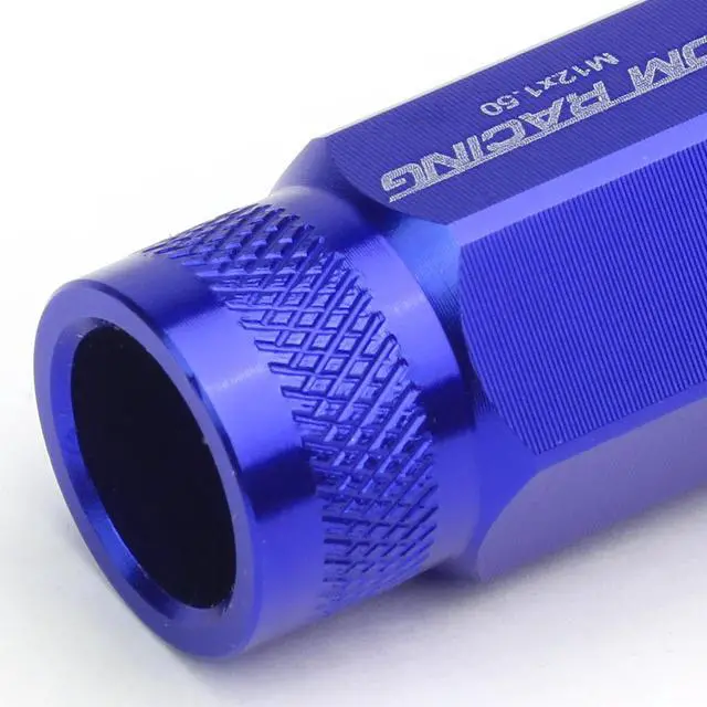 Alt view image 3 of 5 - DNA Motoring LN-ZTL-9026-15-BL 20-Piece M12 x 1.5 Aluminum Alloy Wheel Lug Nuts +1 X Deep Drive Extension (Blue)