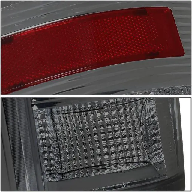 Alt view image 4 of 6 - DNA Motoring TL-DRAM09-LED-RD3D-CH-SM For 2009 to 2017 Dodge Ram 1500 / 2500 / 3500 Pair of Red 3D LED Bar Tail Brake Lights (Chrome Housing Smoked Lens) 16 15 14 13 12