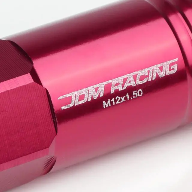 Alt view image 2 of 5 - DNA Motoring LN-ZTL-9022-15-PK 20-Piece M12 x 1.5 Aluminum Alloy Wheel Lug Nuts +1 X Deep Drive Extension (Pink)