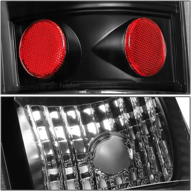 Alt view image 4 of 7 - DNA Motoring TL-CSIL99-LED-BK-CL For 1999 to 2003 Chevy Silverado / GMC Sierra Pair of Black Housing Clear Lens LED Brake Tail Lights 00 01 02