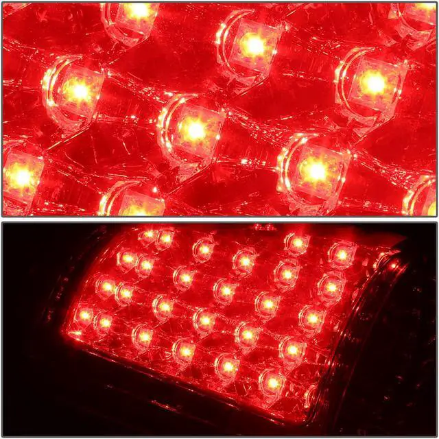 Alt view image 3 of 7 - DNA Motoring TL-CSIL03-LED-CH-RD For 2003 to 2007 Chevy Silverado / GMC Sierra Fleetside Pair of LED Tail Brake Lights Chrome Housing Red Lens) 04 05 06