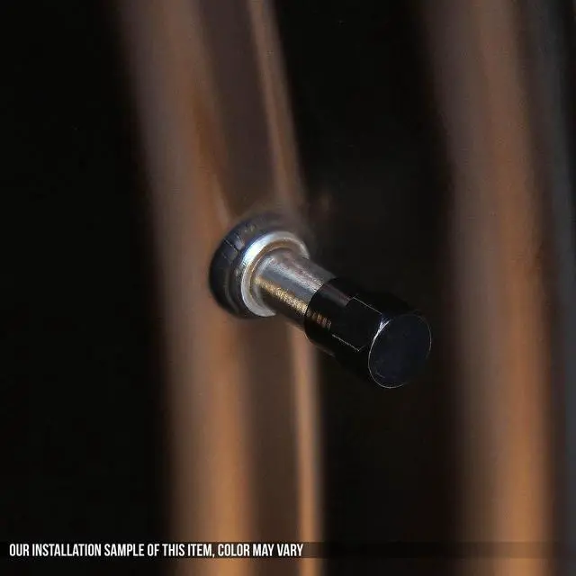 Alt view image 4 of 4 - DNA Motoring VCAP-RT-161-BK Hexagon Style Anodized & Polished Aluminum Black Chrome Tire Valve Stem Caps (Pack of 4)