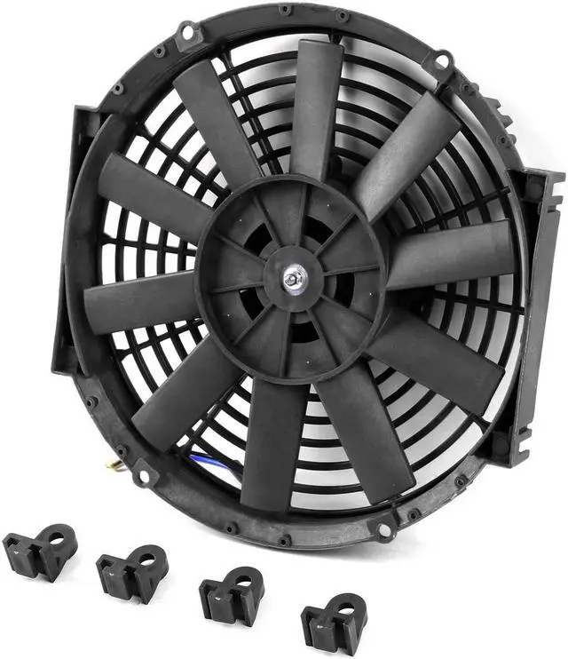 Alt view image 3 of 6 - DNA Motoring RAF-10+FMK-X2 2Pcs 10" Inch High Performance Electric Radiator Cooling Fan kit (Black)