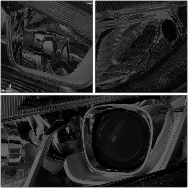Alt view image 5 of 7 - DNA Motoring HL-OH-HC16-SM-CL1 For 2016 to 2018 Honda Civic Pair Smoked Housing LED DRL Projector Headlight Headlamps 17 Left + Right