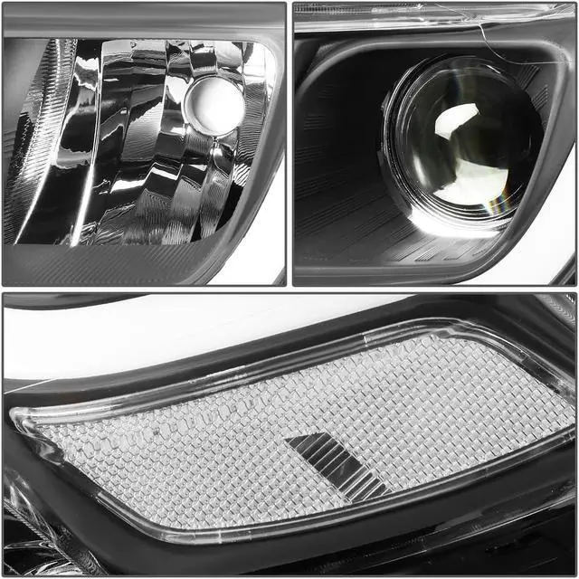 Alt view image 4 of 7 - DNA Motoring HL-HPL-JGC14-BK-CL1 For 2014 to 2016 Jeep Grand Cherokee LED DRL Projector Headlight Black Housing Clear Corner Headlamp 12 Left + Right