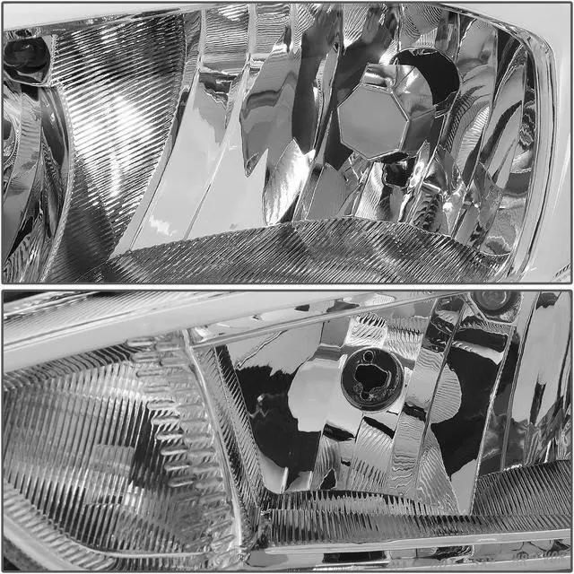 Alt view image 3 of 7 - DNA MOTORING HL-OH-FF16-CH-AM For 2015 to 2018 Ford Focus Pair Headlight Chrome Housing Amber Side Headlamp 3rd gen 16 17 Left + Right