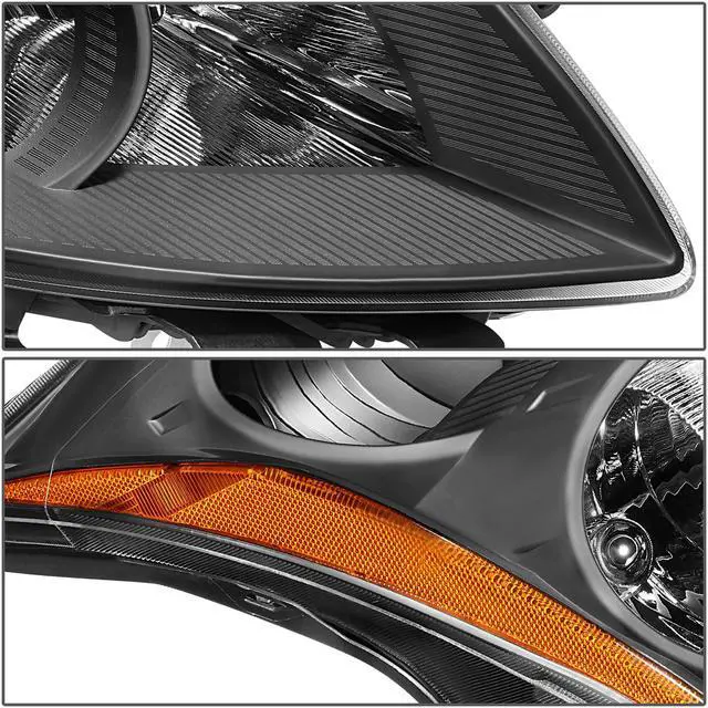 Alt view image 4 of 7 - DNA Motoring HL-OH-NA10-BK-AM For 2010 to 2012 Nissan Altima Sedan Pair Black Housing Amber Side Front Driving Headlight Headlamps 11 Left + Right
