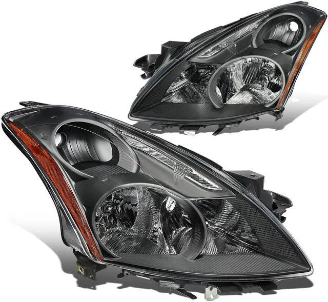 Main image of DNA Motoring HL-OH-NA10-BK-AM For 2010 to 2012 Nissan Altima Sedan Pair Black Housing Amber Side Front Driving Headlight Headlamps 11 Left + Right