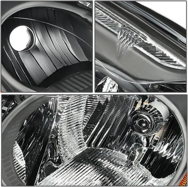 Alt view image 3 of 7 - DNA Motoring HL-OH-NA10-BK-AM For 2010 to 2012 Nissan Altima Sedan Pair Black Housing Amber Side Front Driving Headlight Headlamps 11 Left + Right