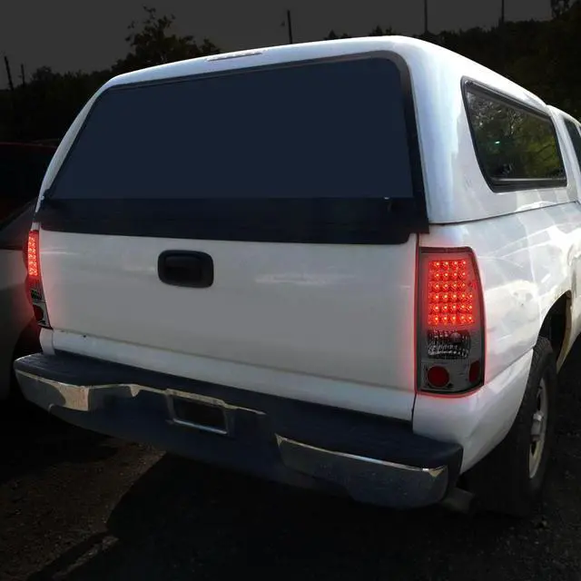 Alt view image 7 of 7 - DNA Motoring TL-CSIL99-LED-CH-SM For 1999 to 2003 Chevy Silverado / GMC Sierra Pair of Chrome Housing Smoked Lens LED Brake Tail Lights 00 01 02