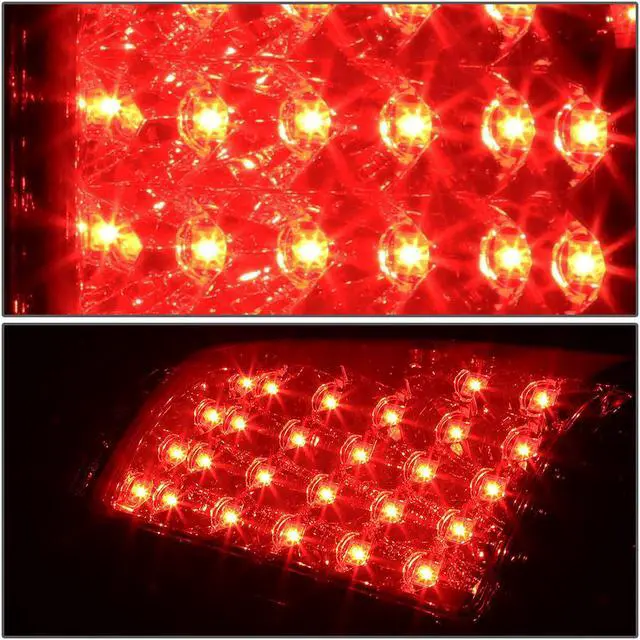 Alt view image 3 of 7 - DNA Motoring TL-CSIL99-LED-CH-SM For 1999 to 2003 Chevy Silverado / GMC Sierra Pair of Chrome Housing Smoked Lens LED Brake Tail Lights 00 01 02
