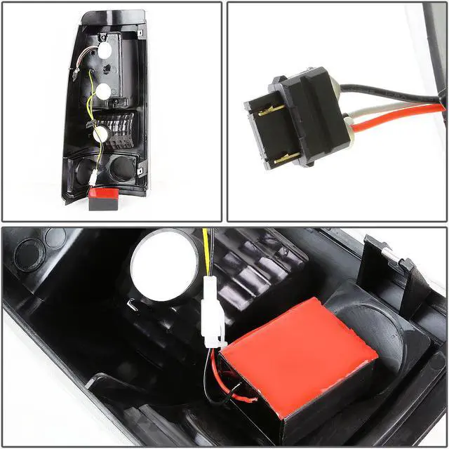 Alt view image 6 of 7 - DNA Motoring TL-CSIL99-LED-CH-SM For 1999 to 2003 Chevy Silverado / GMC Sierra Pair of Chrome Housing Smoked Lens LED Brake Tail Lights 00 01 02