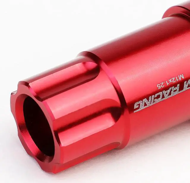 Alt view image 3 of 5 - DNA Motoring LN-ZTL-9024-125-RD Open Ended Style 20-Piece M12 x 1.25 Aluminum Alloy Wheel Lug Nuts +1 X Deep Drive Extension (Red)