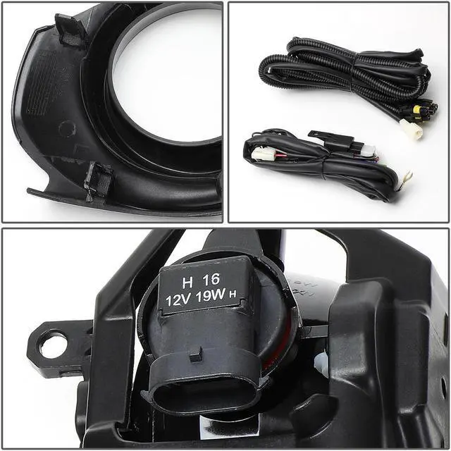 Alt view image 5 of 7 - DNA Motoring FL-ZTL-284-SM For 2015 to 2018 Toyota Prius C Pair Front Bumper Fog Light Lamp+Switch+Bezel Smoked Lens 16 17