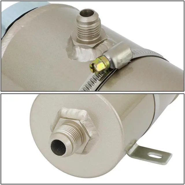 Alt view image 5 of 5 - DNA Motoring TANK-PS-005 Universal Aluminum Round Power Steering Fluid Reservoir Can/Tank Bottle w/Cap+Hardware