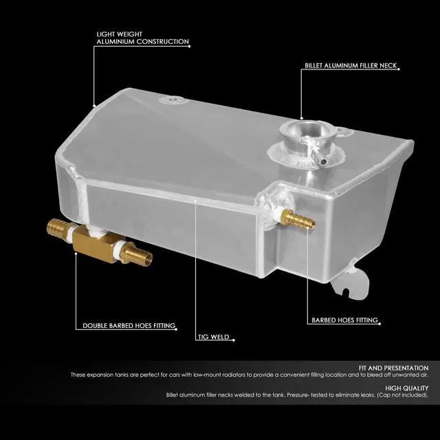 Alt view image 2 of 5 - DNA Motoring TANK-COL-002 For 1997 to 2004 Chevy Corvette Aluminum Coolant Expansion Recovery Overflow Tank 98 99 00 01 02 03