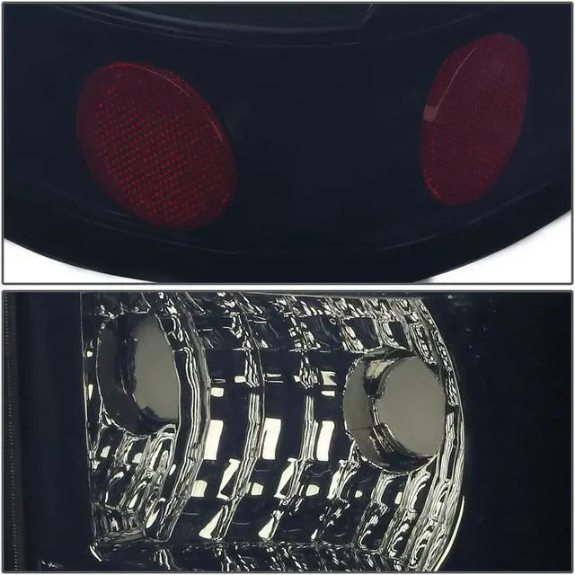 Alt view image 4 of 7 - DNA Motoring TL-CSIL99-LED-BK-SM For 1999 to 2003 Chevy Silverado / GMC Sierra Pair of Black Housing Smoked Lens LED Brake Tail Lights 00 01 02