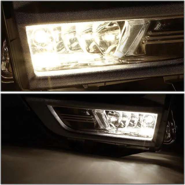 Alt view image 3 of 7 - DNA Motoring FL-ZTL-280-SM For 2017 to 2018 Nissan Rogue Pair Front Driving Fog Light Lamp+Switch+Chrome Bezels Smoked Lens