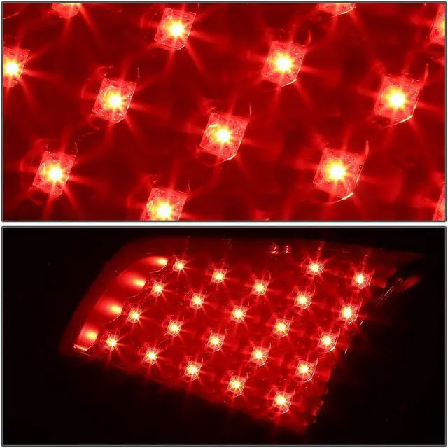 Alt view image 3 of 7 - DNA Motoring TL-CSIL99-LED-BK-SM For 1999 to 2003 Chevy Silverado / GMC Sierra Pair of Black Housing Smoked Lens LED Brake Tail Lights 00 01 02