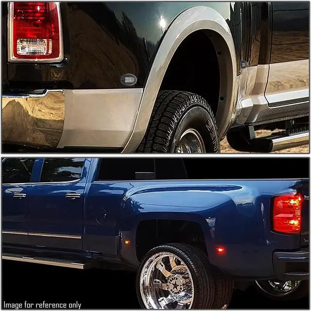 Alt view image 7 of 7 - DNA Motoring FENDL-FSD99-CH For 1999 to 2010 Ford F250 F350 F450 Super Duty LED Dually Bed Fender Side Marker Light Set 00 01 02 03 04 05 06 07 08 09