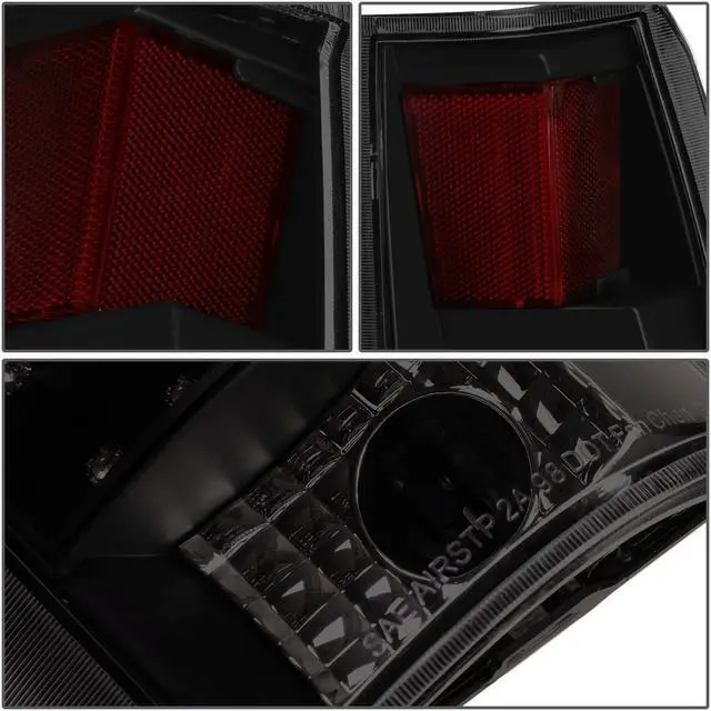 Alt view image 5 of 6 - DNA Motoring TL-C10-LED-BK-SM For 1992 to 1999 Chevy GMC C / K Series LED Tail Brake Reverse Light Kit (Black Smoke) 93 94 95 96 97 98