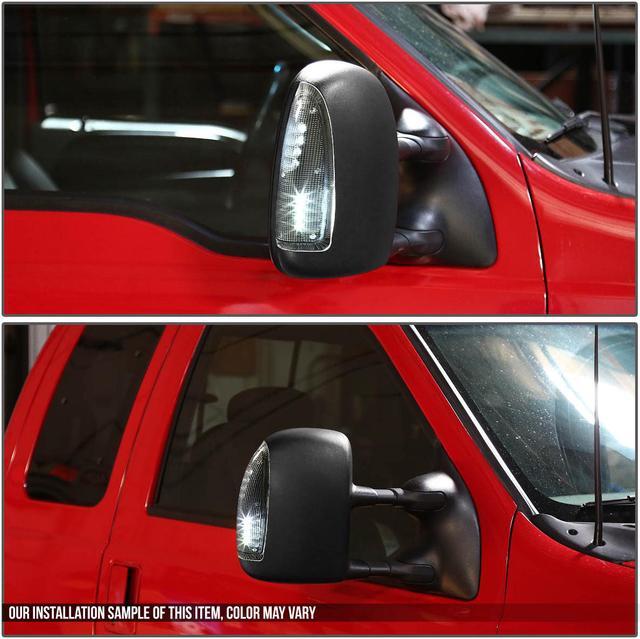 Alt view image 6 of 7 - DNA Motoring MLEDL-003-SM-WH For 2000 to 2007 Ford Super Duty / Excursion Smoke Lens Towing Side Mirror Turn Signal Light (White LED) 01 02 03 04 05 06