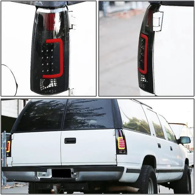 Alt view image 6 of 6 - DNA Motoring TL-C10-LED-RD3D-BK-SM For 1988 to 2000 Chevy / GMC C / K -Series Pair of 3D LED Tail Brake Lights (Black Housing Smoked Lens) 92 93 94 95 96 97 98 99