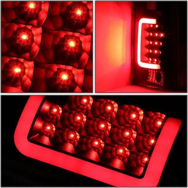Alt view image 3 of 6 - DNA Motoring TL-C10-LED-RD3D-BK-SM For 1988 to 2000 Chevy / GMC C / K -Series Pair of 3D LED Tail Brake Lights (Black Housing Smoked Lens) 92 93 94 95 96 97 98 99
