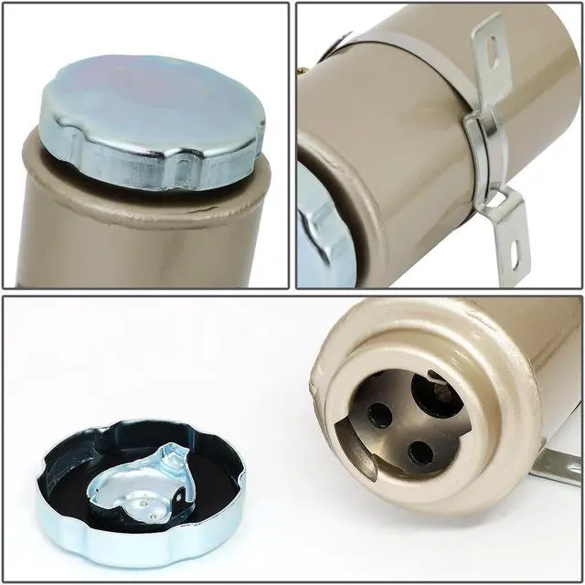 Alt view image 4 of 5 - DNA Motoring TANK-PS-005 Universal Aluminum Round Power Steering Fluid Reservoir Can/Tank Bottle w/Cap+Hardware