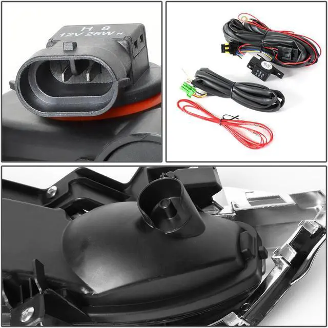 Alt view image 5 of 7 - DNA Motoring FL-ZTL-280-SM For 2017 to 2018 Nissan Rogue Pair Front Driving Fog Light Lamp+Switch+Chrome Bezels Smoked Lens