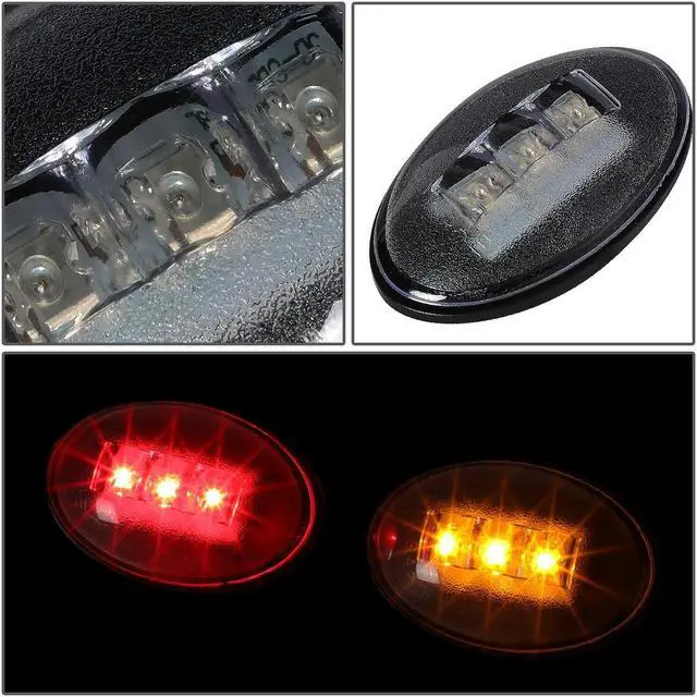 Alt view image 5 of 7 - DNA Motoring FENDL-FSD99-SM For 1999 to 2010 Ford F250 / F350 / F450 Super Duty LED Dually Bed Fender Side Marker Light Set 00 01 02 03 04 05 06 07 08 09