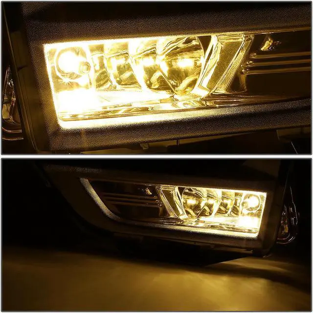 Alt view image 3 of 7 - DNA Motoring FL-ZTL-280-AM For 2017 to 2018 Nissan Rogue Pair Front Driving Fog Light Lamp+Switch+Chrome Bezel Amber Lens
