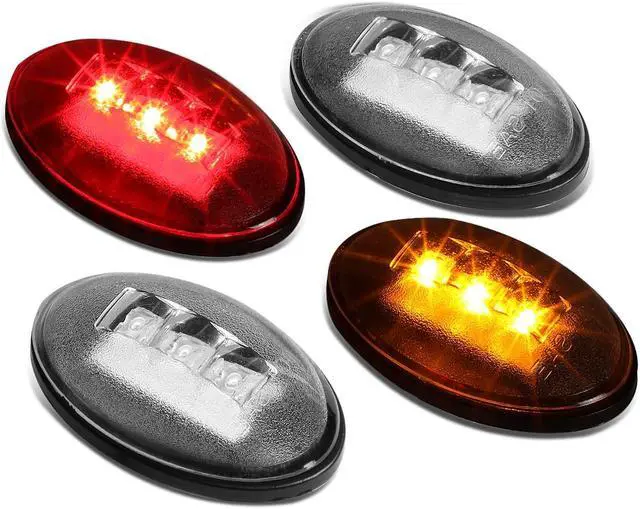 Main image of DNA Motoring FENDL-FSD99-CH For 1999 to 2010 Ford F250 F350 F450 Super Duty LED Dually Bed Fender Side Marker Light Set 00 01 02 03 04 05 06 07 08 09
