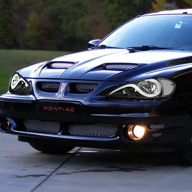 Alt view image 7 of 7 - DNA Motoring HL-HPL-PGAM99-BK-CL1 For 1999 to 2005 Pontiac Grand Am LED DRL Light Bar Headlight Black Housing Clear Corner Headlamp 00 01 02 03 04 Left + Right