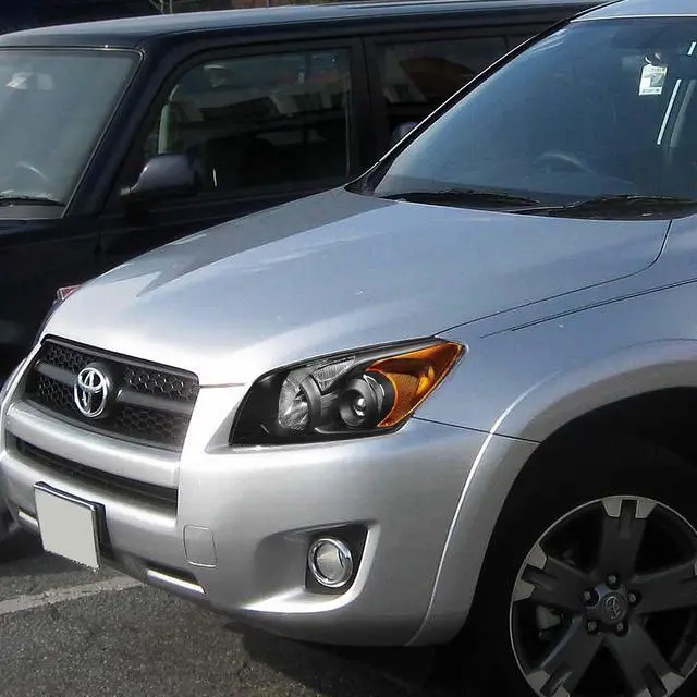 Alt view image 5 of 5 - DNA Motoring HL-OH-TRAV409-BK-AM For 2009 to 2012 Toyota Rav4 XA30 Pair Projector Headlight Black Housing Amber Corner Headlamps 10 11 Left + Right