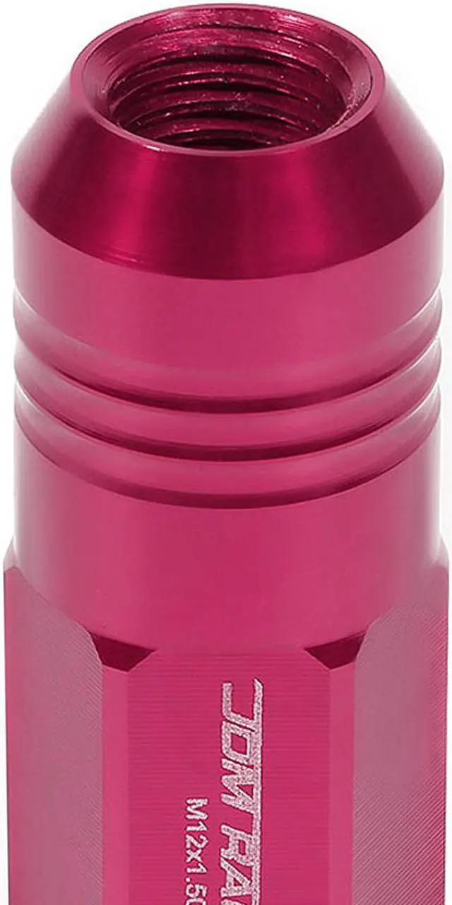 Alt view image 4 of 5 - DNA Motoring LN-ZTL-9020-15-PK 20Pcs Pink M12X1.5 20Mmx50Mm Aluminum Closed-End Lug Nuts+Deep Drive Extension Adapter