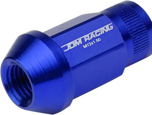 Alt view image 2 of 5 - DNA Motoring LN-ZTL-9021-15-BL M12 x 1.5 Open End 20-Piece Aluminum Alloy Wheel Lug Nuts + Deep Drive Extension (Blue)