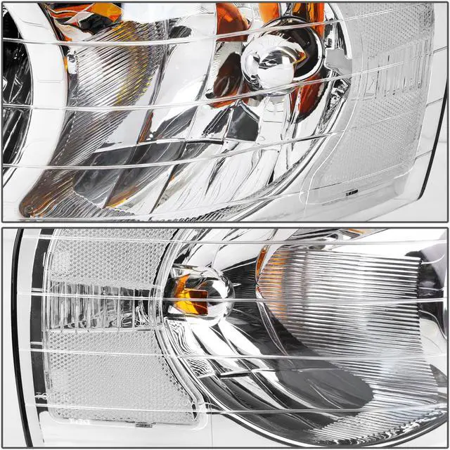 Alt view image 3 of 5 - DNA Motoring HL-OH-DR02-CH-CL1 For 2002 to 2005 Dodge Ram Truck 1500 2500 3500 Chrome Housing Clear Corner Headlight Headlamp 3rd Gen 03 04