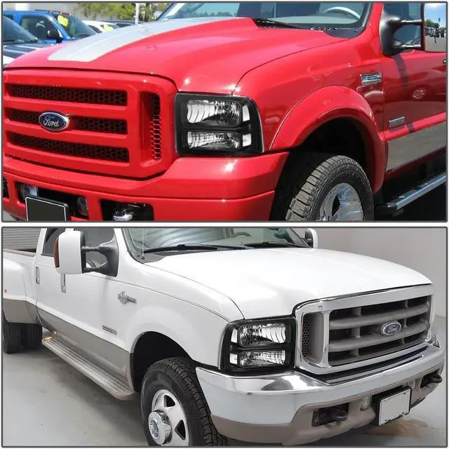 Alt view image 6 of 6 - DNA Motoring HL-OH-FSD05-BK-CL1 For 2005 to 2007 Ford F250 F350 F450 F550 Super Duty OE Style Headlight Black Housing Headlamp - 1 Gen 06 Left + Right