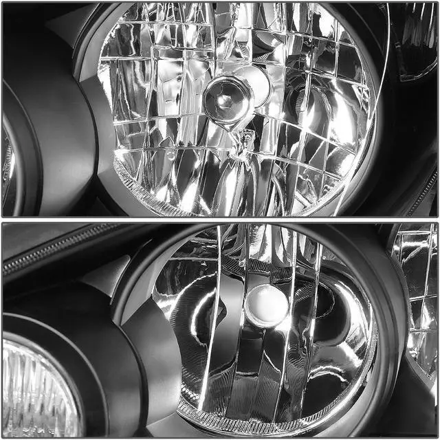 Alt view image 2 of 5 - DNA Motoring HL-OH-TCA05-BK-AM For 2005 to 2006 Toyota Camry XV30 Pair Black Housing Amber Corner Headlight Headlamps Left + Right OE Style